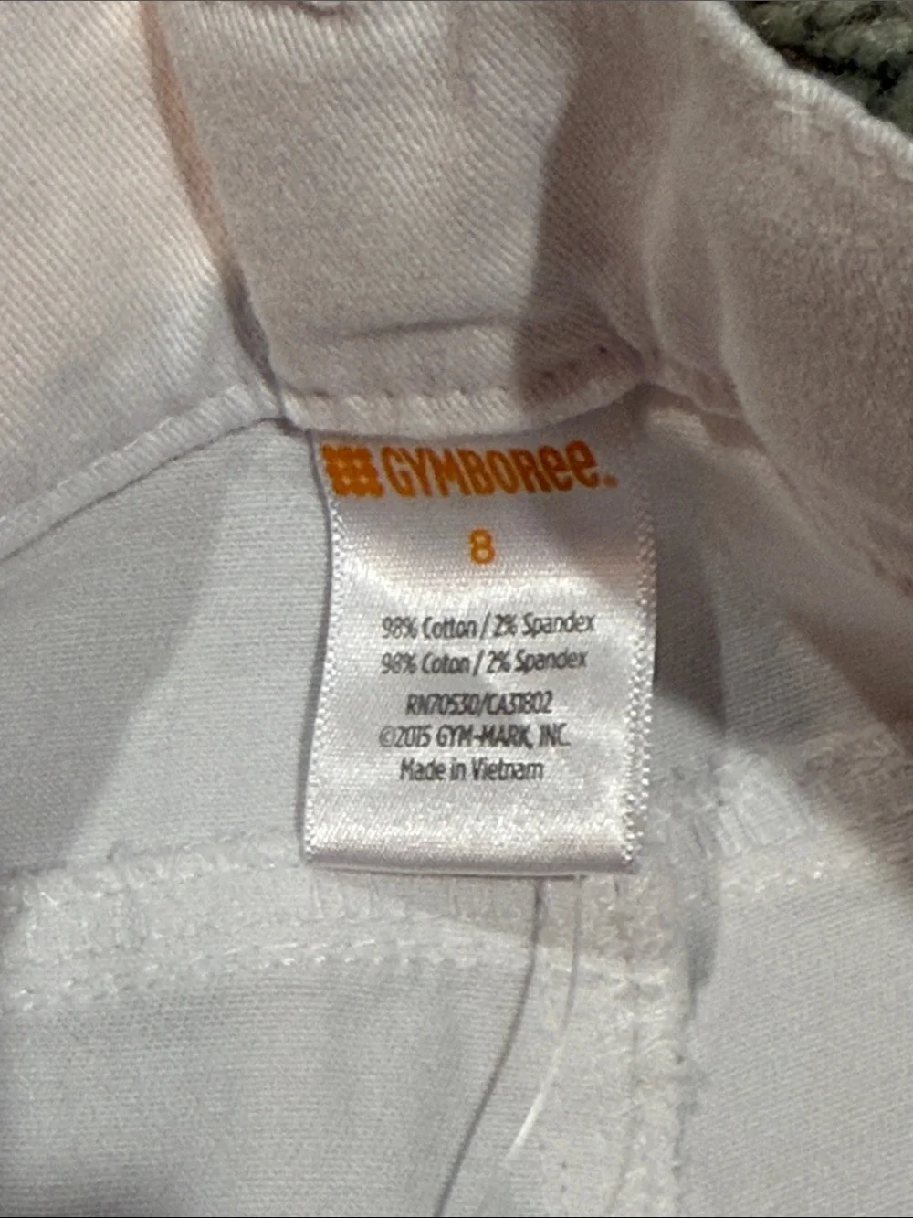 Gymboree White Cropped Pants Girls (8) NEW